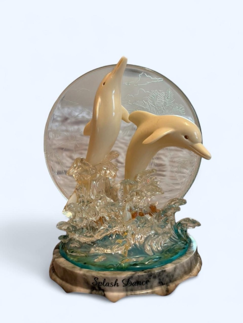 2001 Dolphin Splash Figurine Decorative Sculpture